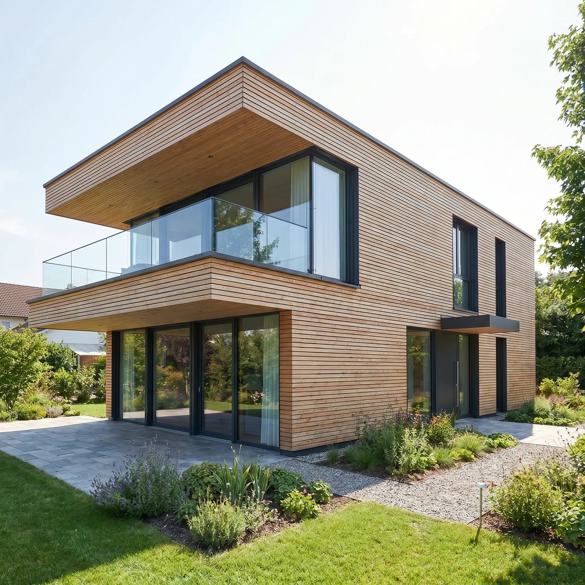 Geometric Wooden House